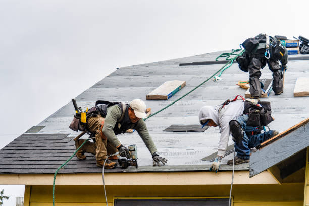 Professional Gutter Installation technician working in Bensalem, PA